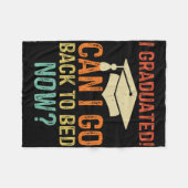 Retro Afstuderen Kan ik nu terug naar bed Universi Fleece Deken (Voorkant (Horizontaal))
