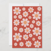 Retro  Afstuderen Partij Peach Daisy Kaart (Achterkant)