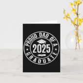 Retro Afstuderen Trotse vader van een 2025 Afstude Kaart (Gele Bloem)
