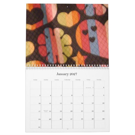 Retro-agenda Kalender (Jan 2027)