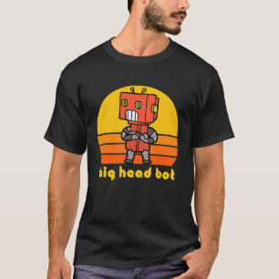 Retro AI Design Cool Robot Big Head Bot T-shirt