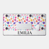 Retro AI-gegenereerde ruimte Bureaumat (Keyboard & Muis)