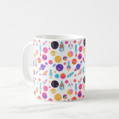 Retro AI gegenereerde ruimte Mok (Voorkant links)