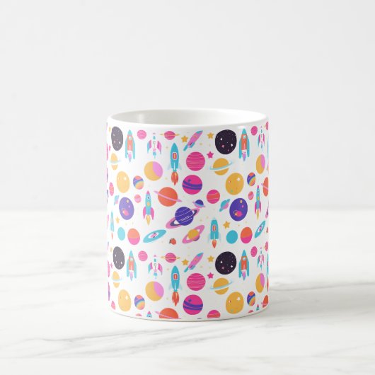 Retro AI gegenereerde ruimte Mok (Center)