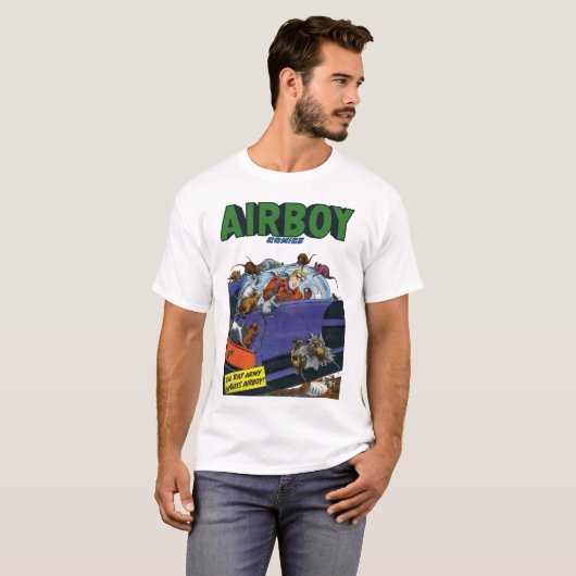 Retro Airboy Comics T-shirt (Voorkant volledig)