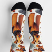 Retro Airedale Terrier Naadloos Sokken (Top)