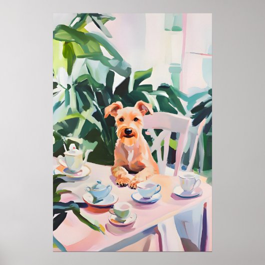 Retro Airedale Terrier Poster, Airedale Terrier Poster (Voorkant)