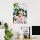 Retro Airedale Terrier Poster, Airedale Terrier Poster (Thuiskantoor)