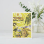 Retro Airlines California Advertisement Briefkaart (Staand voorkant)