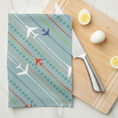 Retro Airplane Pattern Kitchen Towel Theedoek (Quarter Fold)