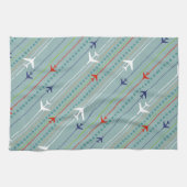 Retro Airplane Pattern Kitchen Towel Theedoek (Horizontaal)