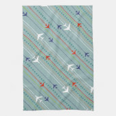 Retro Airplane Pattern Kitchen Towel Theedoek (Verticaal)