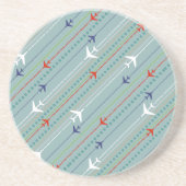 Retro Airplane Pattern Marble Sandstone Onderzette Zandsteen Onderzetter (Voorkant)