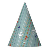 Retro Airplane Pattern Party Pet Feesthoedjes (Links)