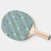 Retro Airplane Pattern Ping Pong Paddle Tafeltennisbatje (Zijkant)