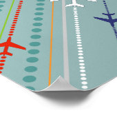 Retro Airplane Pattern Poster (Hoek)