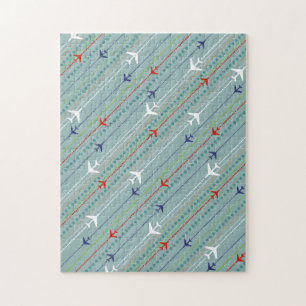 Retro Airplane Pattern Puzzle Legpuzzel