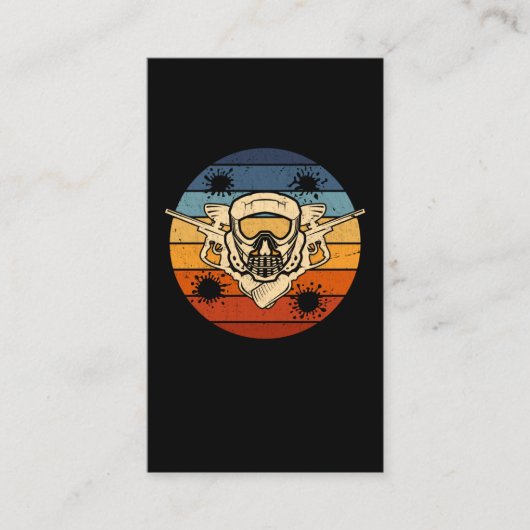 Retro Airsoft Match Paintball Player Visitekaartje (Voorkant)