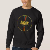 Retro  akiak stad alaska staat 70s groovy trui (Voorkant)