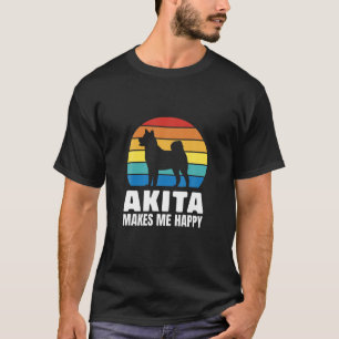 Retro Akita Inu Dog mama Dog Dad Akita Inu T-shirt