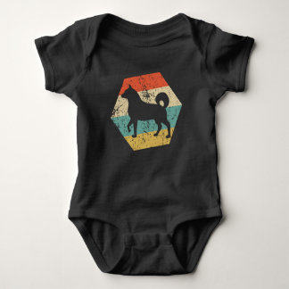Retro Akita Inu Dog Silhouette Romper