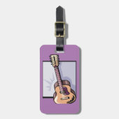 Retro akoestische 12-snarige gitaar bagagelabel (Voorkant verticaal)