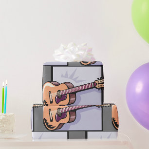 Retro akoestische 12-snarige gitaar cadeaupapier