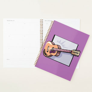 Retro akoestische 12-snarige gitaar planner