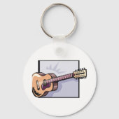 Retro akoestische 12-snarige gitaar sleutelhanger (Achterkant)