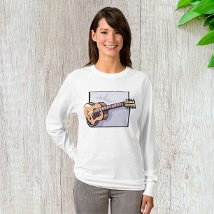 Retro akoestische 12-snarige gitaar t-shirt