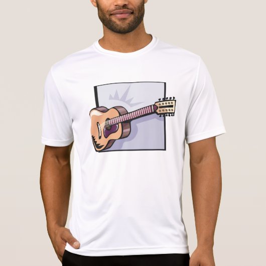 Retro akoestische 12-snarige gitaar t-shirt (Voorkant)