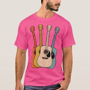 Retro Akoestische Gitaar  Gitarist Cool Music T-shirt