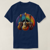 Retro Akoestische Gitaar Gitarist Cool Music T-shirt (Design voorkant)