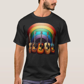 Retro Akoestische Gitaar Gitarist Cool Music T-shirt