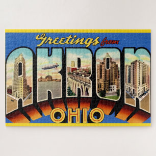 Retro Akron Ohio 20x30  Legpuzzel
