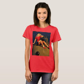  Retro Al Buell Bowling Pin-up Girl T-shirt (Voorkant volledig)