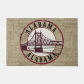 Retro Alabama Bridge Stamp Deurmat (Voorkant)