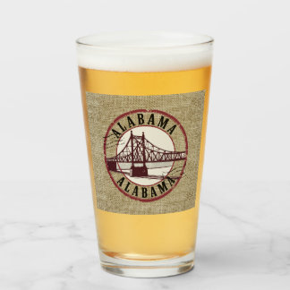 Retro Alabama Bridge Stamp Glas