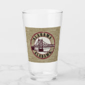 Retro Alabama Bridge Stamp Glas (Voorkant)