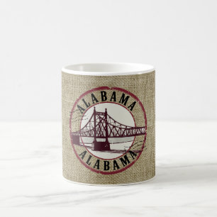 Retro Alabama Bridge Stamp Koffiemok