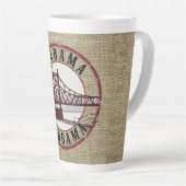 Retro Alabama Bridge Stamp Latte Mok (Rechterhoek)