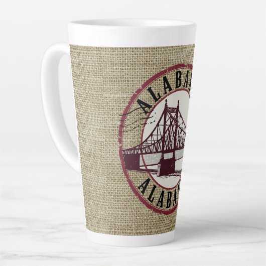 Retro Alabama Bridge Stamp Latte Mok (Linkerhoek)