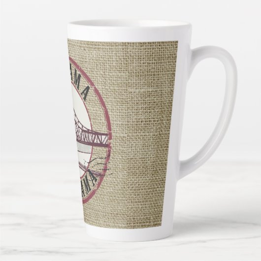 Retro Alabama Bridge Stamp Latte Mok (Rechts)