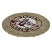 Retro Alabama Bridge Stamp Snijplank (Hoek)