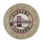 Retro Alabama Bridge Stamp Snijplank (Voorkant)