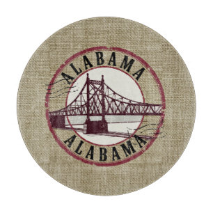 Retro Alabama Bridge Stamp Snijplank