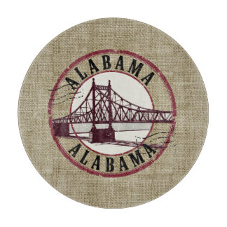 Retro Alabama Bridge Stamp Snijplank