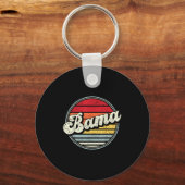 Retro Alabama Home State Cool 70s Style Sunset Man Sleutelhanger (Voorkant)
