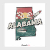 Retro Alabama Sticker (Vel)