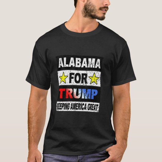 Retro Alabama voor Trump Shirt Conservatief Trump (Voorkant)
